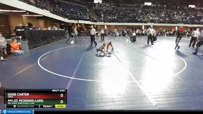 58 lbs Cons. Round 3 - Gage Carter, Iowa vs Myles McGinnis-Lard, Big Game Wrestling Club