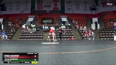 140 lbs Champ. Round 3 - Owen Segorski, Michigan Grappler RTC vs Titus Norman, Baylor WC