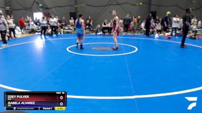 121 lbs Round 2 - Zoey Pulver, WA vs Isabela Alvarez, WA