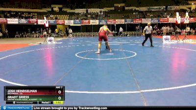 285 lbs Finals (2 Team) - Grady Griess, United States Naval Academy vs Josh Heindselman, Oklahoma