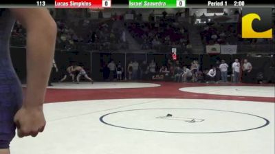 113 Champ.-Round-1, Lucas Simpkins, West Virginia,  vs Israel Saavedra, California,