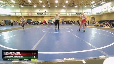 170 lbs Round 3 - Braylee Valadez, Webb City Youth Wrestling vs Temprence Watson, Terminator Wrestling Academy