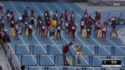 Youth Girls' 100m Hurdles Championship, Semi-Finals 4 - Age 11