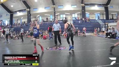 90 lbs Round 3 (8 Team) - Maddox Plattenburg, Takedown Elite vs Elliston Allen, Storm Wrestling Center