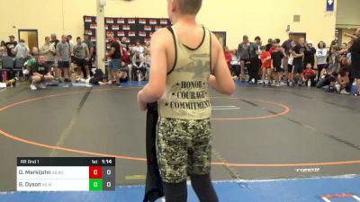 55 lbs Rr Rnd 1 - Graham Dyson, K8 Mat Assassins Red vs Deacon Markijohn, K8 Team Round-Up