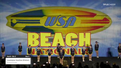 Louisiana VooDoo Allstars - Krewe of Purple [2022 Youth--Div 2 Day 2] 2022 WSA Beach Nationals