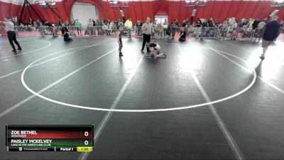 67 lbs Round 2 - Paisley McKelvey, Lancaster Wrestling Club vs Zoe Bethel, Wisconsin