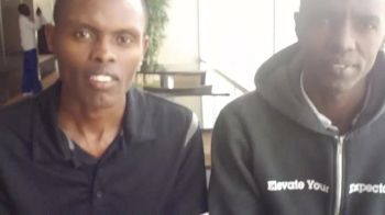 Daniel Kirwa and Josphat Boit before GO! St. Louis