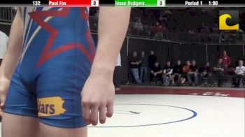 132 lbs 5th-place-match Jesse Rodgers Pennsylvania vs. Paul Fox California