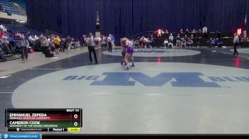 165 lbs Prelim - Cameron Cook, University Of The Ozarks (Arkansas) vs Emmanuel Zepeda, Nebraska Wesleyan University