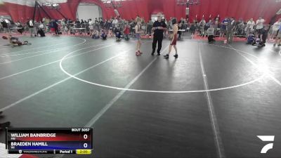 92 lbs Quarterfinal - William Bainbridge, MN vs Braeden Hamill, WI