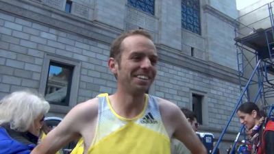 Aaron Braun 2nd at BAA 5k, "Standard schmandards, I just want to run fast"