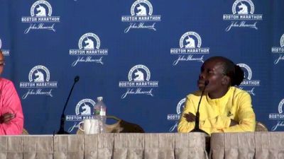 Sharon Cherop after 2nd place finish at 2013 Boston Marathon