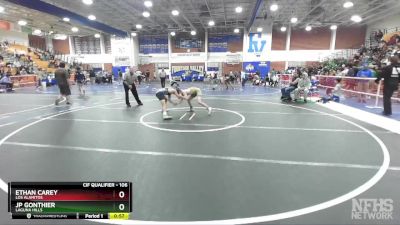 106 lbs Cons. Round 4 - Jp Gonthier, Laguna Hills vs Ethan Carey, Los Alamitos