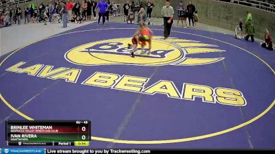 45 lbs 1st Place Match - Ivan Rivera, Unattached vs Brinlee Whiteman, Nestucca Valley Wrestling Club