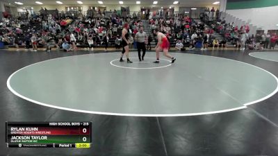 215 lbs Quarterfinal - Jackson Taylor, Olathe Raptor WC vs Rylan Kuhn, Greater Heights Wrestling