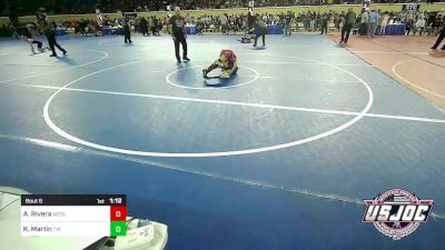 92 lbs Round Of 32 - Aiden Rivera, Wesley Wrestling Club vs Keedan Martin, Tuttle Wrestling