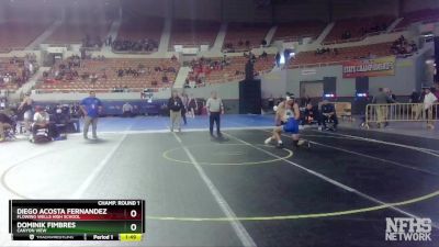 D2-157 lbs Champ. Round 1 - Diego Acosta Fernandez, Flowing Wells High School vs Dominik Fimbres, Canyon View