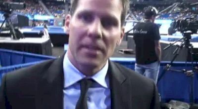 UCLA Coach Chris Waller following UCLA Super Six