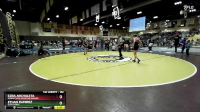 102 lbs 1st Place Match - Ethan Ramirez, Elite Force vs Ezra Archuleta, Sunkist Kids Monster Garage