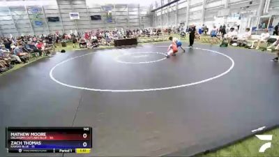 145 lbs 2nd Wrestleback (16 Team) - Mathew Moore, Oklahoma Outlaws Blue vs Zach Thomas, Kansas Blue