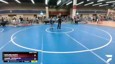 70 lbs Quarterfinal - Kaylind Hufft, Bandit Combat Sports vs Daniel Morgas Iii, 806 Elite Wrestling