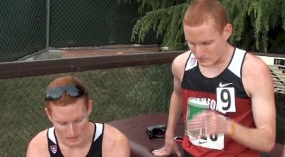 Jim Rosa and Joe Rosa after solid 5k at 2013 Payton Jordan Invite