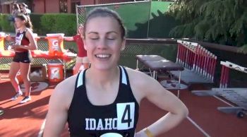 Lauren Schaffer of Idaho 800 section 3 winner at 2013 Payton Jordan Invite