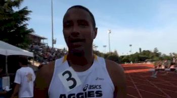 Phillip Reid the veteran nipped at the line for win in 5k heat at 2013 Payton Jordan Invite