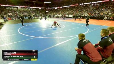 D1-132 lbs Semifinal - Kellan Aure, Menomonie vs Preston Kratochvill, Holmen