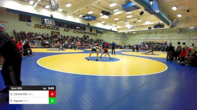 116 lbs Consi Of 16 #1 - Diego Camarillo, Cibola (AZ) vs Santana Ugues, Arvin