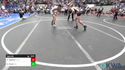 140 lbs Quarterfinal - Haiden Wallick, Perkins vs Oakley Pratt, Geary Youth Wrestling