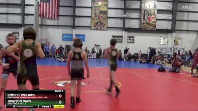 85 lbs Round 3 (4 Team) - Emmett Williams, DARKHORSE WRESTLING CLUB - GOLD vs Grayson Davis, GREAT NECK WC