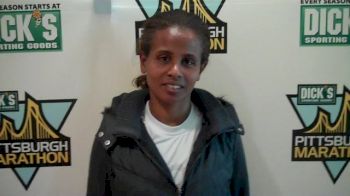 Hirut Beyene Guangul (ETH) Pre Race - DICK'S Sporting Goods Pittsburgh Marathon