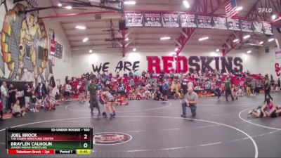 100 lbs Round 1 - Braylen Calhoun, Junior Indian Wrestling vs Joel Brock, The Storm Wrestling Center