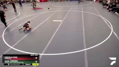 53-58 lbs Champ. Round 1 - Nash Zierden, Rogers Area Youth Wrestling vs Lincoln Foss, Minnesota