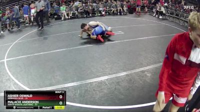 160 lbs Round 1 (6 Team) - Ashier Oswald, Nebraska Blue vs Malachi Anderson, South Dakota Lightning