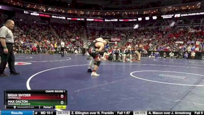 2A-170 lbs Champ. Round 1 - Max Dalton, Woodward-Granger vs Brian Snyder, Centerville