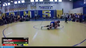 138 lbs Semifinals (8 Team) - Vincent Sasso, Palmetto Ridge H.S. vs Misha Arbos, South Dade