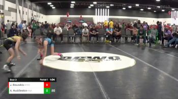 80 lbs Quarterfinals (8 Team) - Alex Huddleston, Roundtree Wrestling Academy vs Jaclyn Bouzakis, Beast Mode