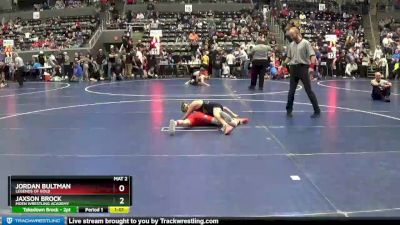 85 lbs Cons. Round 3 - Jordan Bultman, Legends Of Gold vs Jaxson Brock, Moen Wrestling Academy