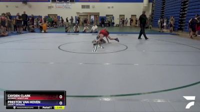 74 lbs Quarterfinal - Cayden Clark, Alchemy Wrestling vs Preston Van Hoven, Legacy Dragons