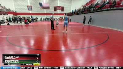 120 lbs Quarterfinal - Charles Pham, Arlington Bowie vs Zane Mangan, San Antonio Johnson