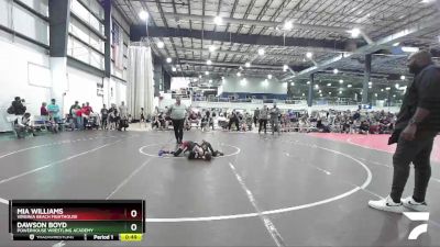 80 lbs Quarterfinal - Dawson Boyd, Powerhouse Wrestling Academy vs Mia Williams, Virginia Beach Fighthouse