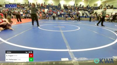 120 lbs Consi Of 8 #2 - Austin Fagan, Fort Gibson Youth Wrestling vs Wyatt Patterson, Team Tulsa Wrestling Club