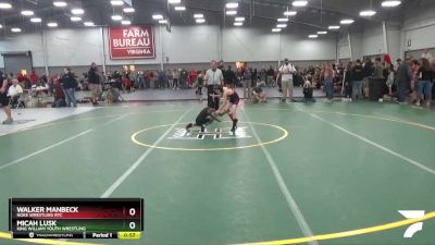 53 lbs Cons. Round 2 - Micah Lusk, King William Youth Wrestling vs Walker Manbeck, Noke Wrestling RTC