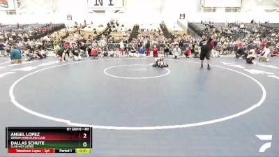 80 lbs Cons. Round 1 - Dallas Schute, Club Not Listed vs Angel Lopez, Geneva Wrestling Club