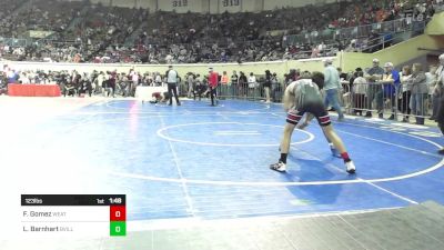 123 lbs Round Of 32 - Fransico Gomez, Weatherford vs Laike Barnhart, Bartlesville Junior High