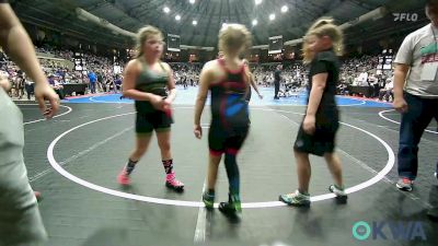 130 lbs Quarterfinal - Sydney OBrien, Verdigris Youth Wrestling vs Aubrey Gomez, Tulsa Blue T Panthers