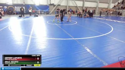 56 lbs Cons. Semi - Kruz Aguayo, Team Champs WC vs Jeffery LaPorte, Spartan Youth WC